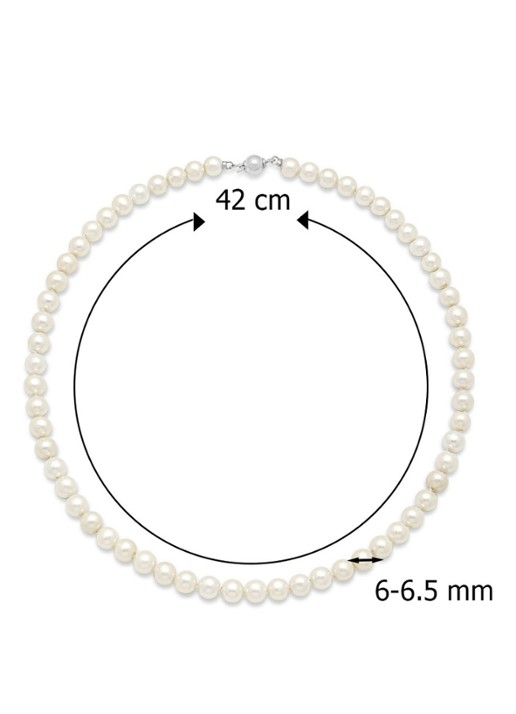 Diamond Point Ketting van witgoud Rivièra - detail wit