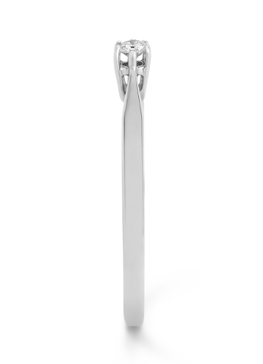 Diamond Point Ring Groeibriljant van 18 karaat witgoud met 0.06 ct. diamant - detail 4 witgoud