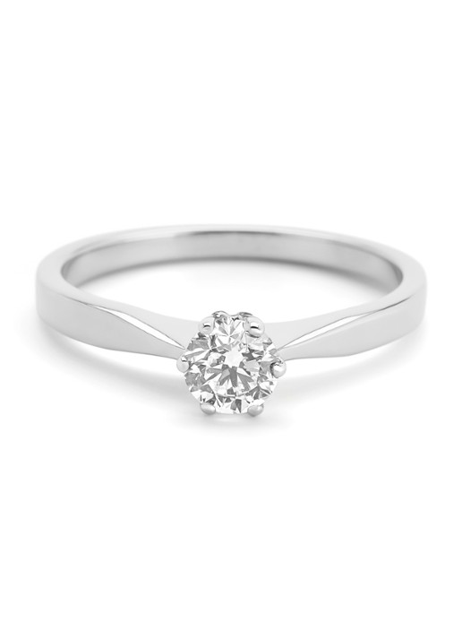 Diamond Point Ring Groeibriljant van 18 karaat witgoud met 0.40 ct. diamant - detail 3 witgoud