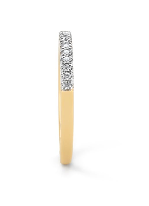 Diamond Point Ring van 14 karaat geelgoud met 0.14 ct diamant Ensemble - detail 3 goud