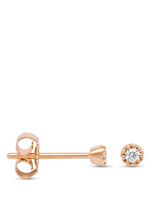 Diamond Point Roségouden oorsieraden 0.06 ct diamant Joy