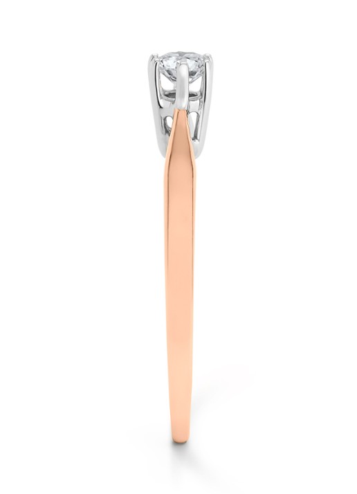 Diamond Point Roségouden solitair groeibriljant ring, 0.17 ct. 0.17 ct diamant Groeibriljant - detail 3 roségoud