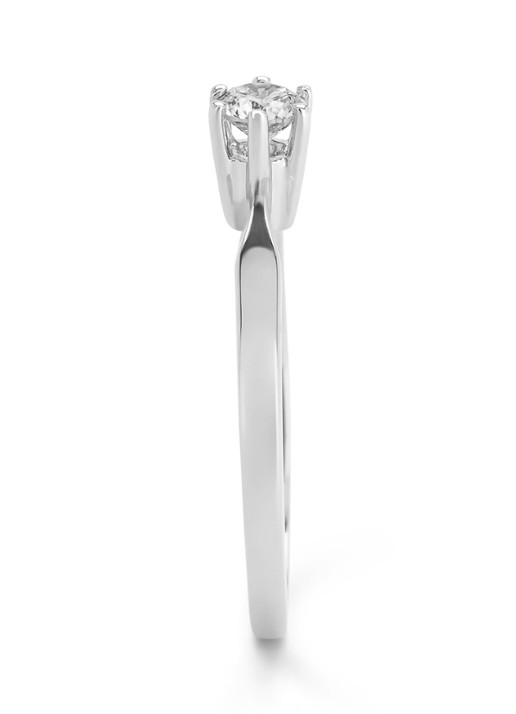 Diamond Point Solitair groeibriljant ring van 18 karaat witgoud, 0.22 ct. 0.22 ct diamant  - detail 4 witgoud