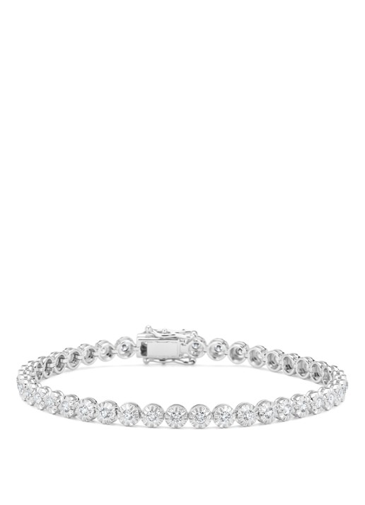 Diamond Point Witgouden armband, 1.51 ct diamant, Tennis bracelet