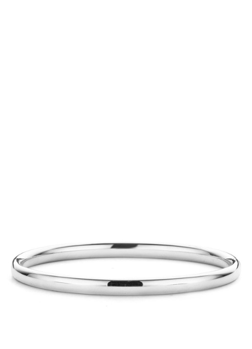 Diamond Point Witgouden bangle (M) - voorkant witgoud