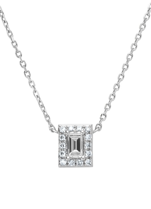 Diamond Point Witgouden collier, 0.15 ct diamant, Petite Romance