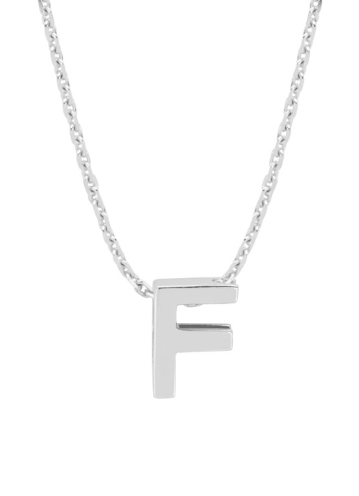 Diamond Point Witgouden hanger F, Alphabet
