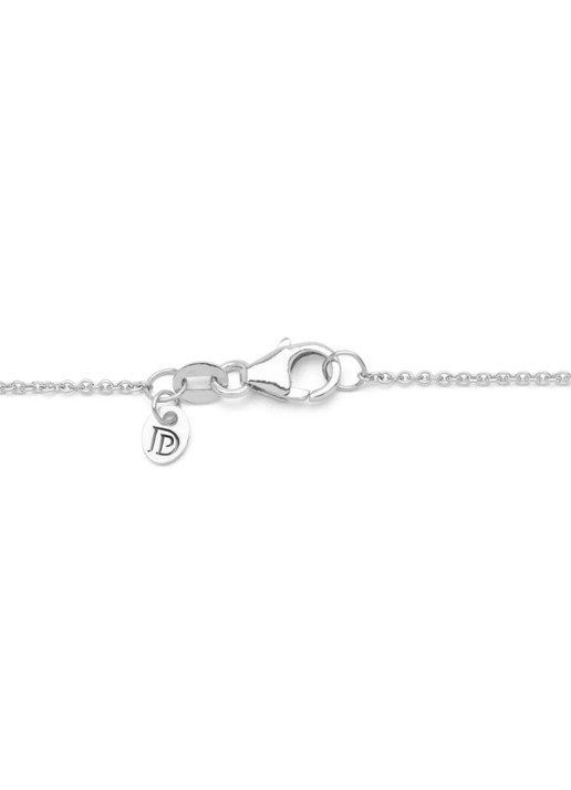 Diamond Point Witgouden jasseron collier Timeless Treasures (45cm) - detail witgoud