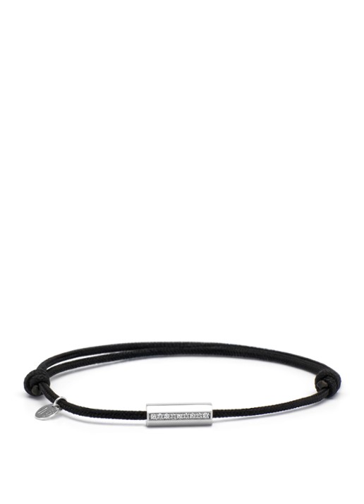 Diamond Point Witgouden koord armband, 0.04 ct diamant, Timeless Treasures