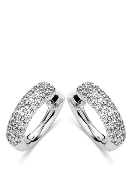 Diamond Point Witgouden oorsieraden 0.82 ct diamant Caviar