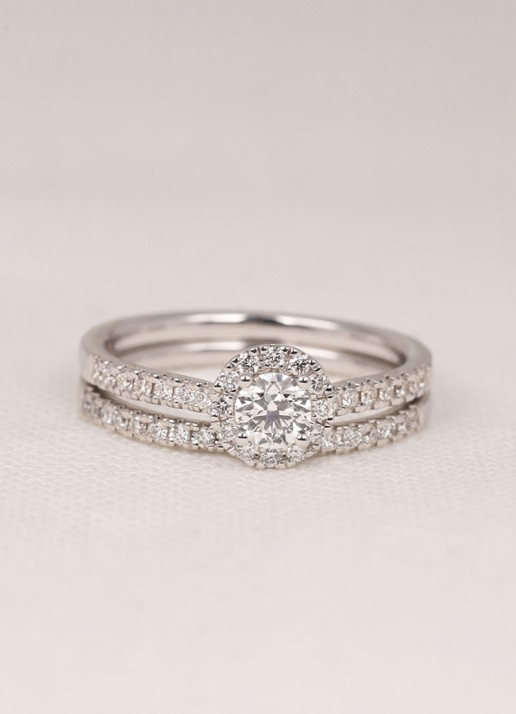 Diamond Point Witgouden ring, 0.14 ct diamant, Perfect Match - detail 3 witgoud