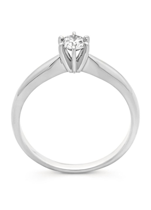 Diamond Point Witgouden ring, 0.25 ct diamant, Hearts & Arrows - detail 2 witgoud