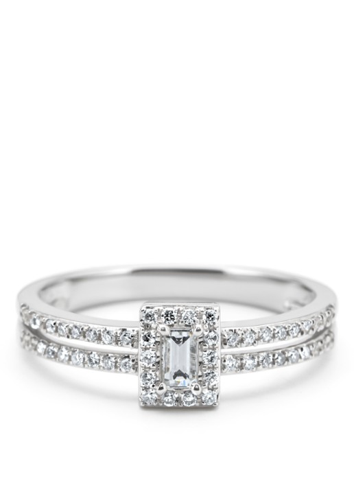 Diamond Point Witgouden ring, 0.26 ct diamant, Petite Romance - detail 3 witgoud