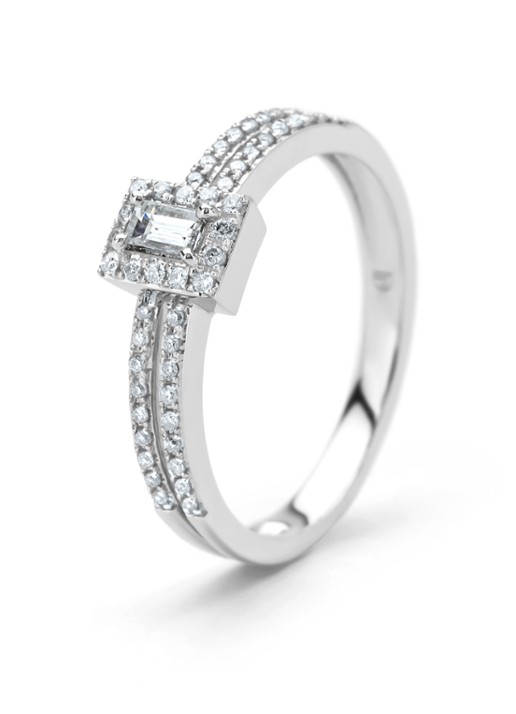 Diamond Point Witgouden ring, 0.26 ct diamant, Petite Romance