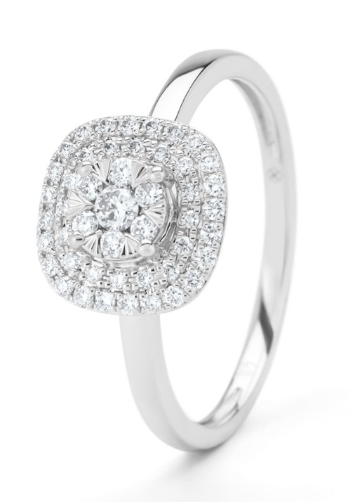 Diamond Point Witgouden ring, 0.31 ct diamant, Enchanted