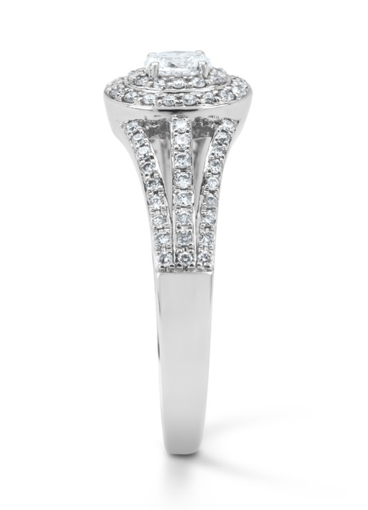 Diamond Point Witgouden ring, 0.38 ct diamant, Petite Romance - detail 2 witgoud