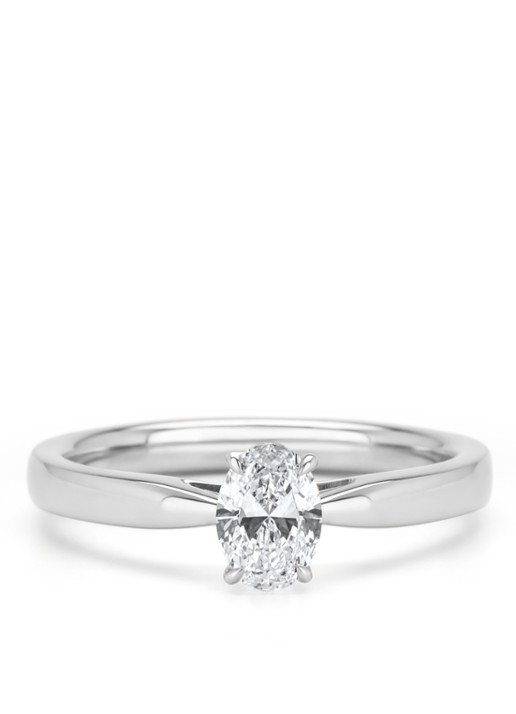 Diamond Point Witgouden ring, 0.50 ct diamant, Perfect Match - achterkant 3 witgoud