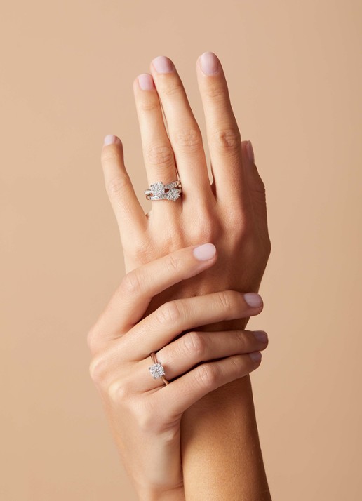 Diamond Point Witgouden ring, 0.57 ct diamant, Enchanted - detail witgoud