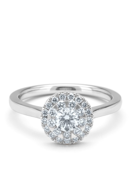 Diamond Point Witgouden ring, 0.62 ct diamant, Solitair - detail witgoud