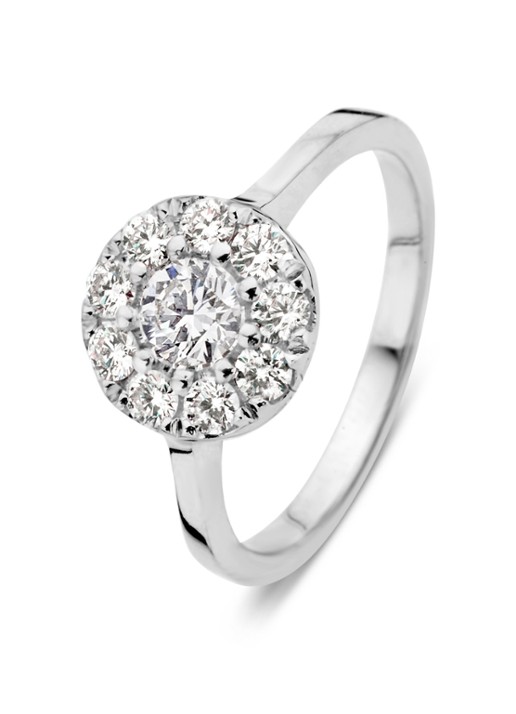 Diamond Point Witgouden ring 0.65 ct diamant Hearts & Arrows