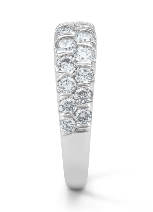 Diamond Point Witgouden ring, 1.05 ct diamant, Caviar - detail 2 witgoud