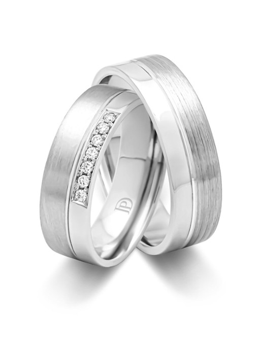 Diamond Point Witgouden ring Wedding - detail witgoud