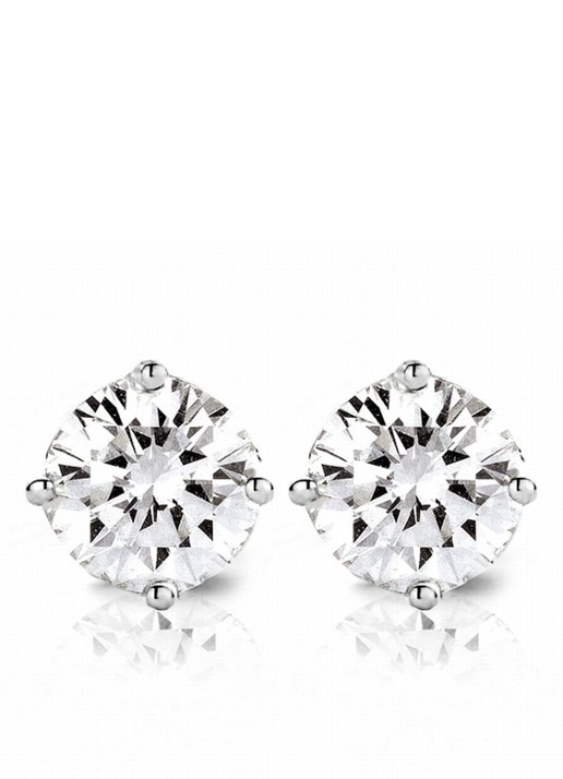 Diamond Point Witgouden solitair groeibriljant oorstekers, 0.46 ct. 0.46 ct diamant Groeibriljant