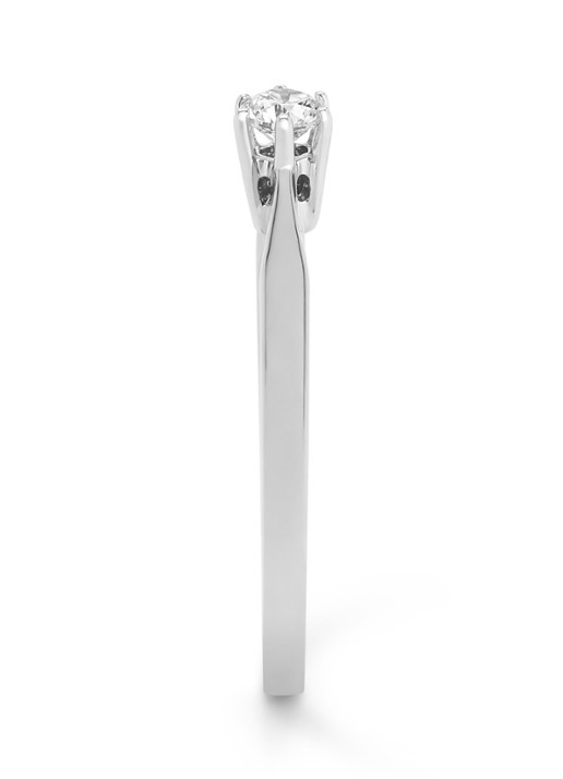 Diamond Point Witgouden solitair groeibriljant ring, 0.14 ct. 0.14 ct diamant Groeibriljant - detail witgoud