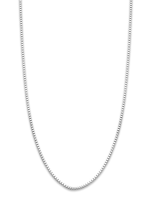 Diamond Point Witgouden venetiaans collier Timeless Treasures (40cm) - voorkant witgoud