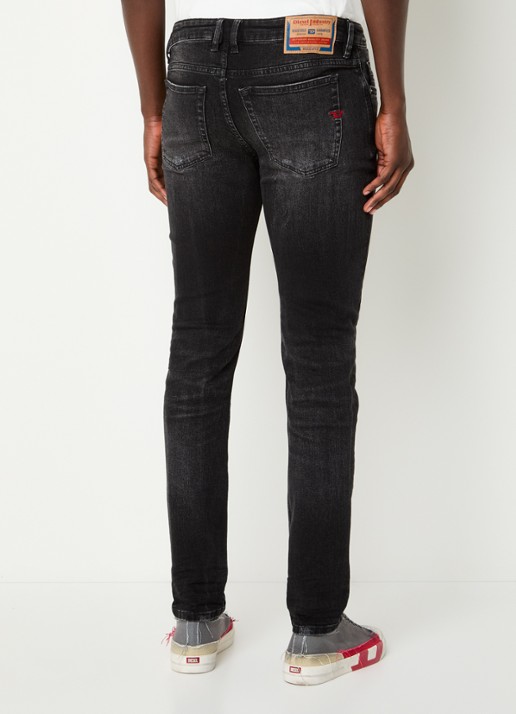 Diesel 1979 Sleenker skinny jeans met gekleurde wassing - achterkant zwart