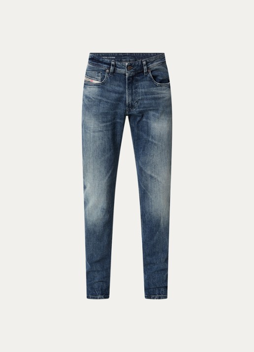 Diesel 1979 Slim fit jeans met gekleurde wassing en steekzakken - voorkant 4 indigo