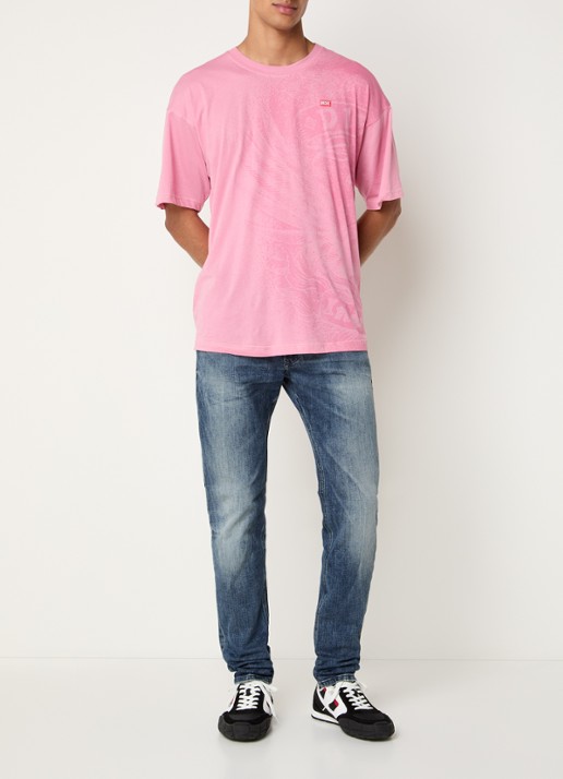 Diesel 1979 Slim fit jeans met gekleurde wassing en steekzakken - voorkant 5 indigo