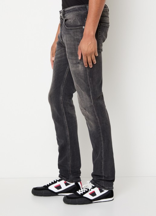 Diesel 1979 slim fit jeans met gekleurde wassing - detail 5 antraciet