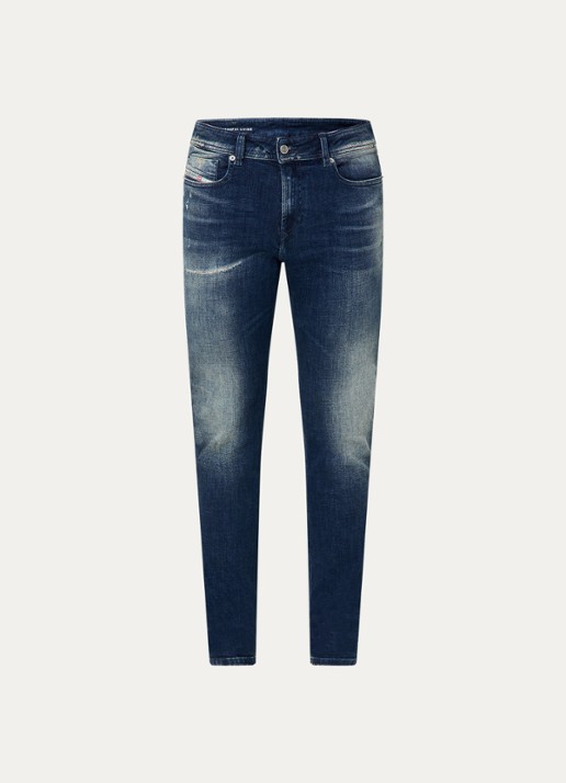 Diesel 1979 straight leg jeans met medium wassing - voorkant indigo