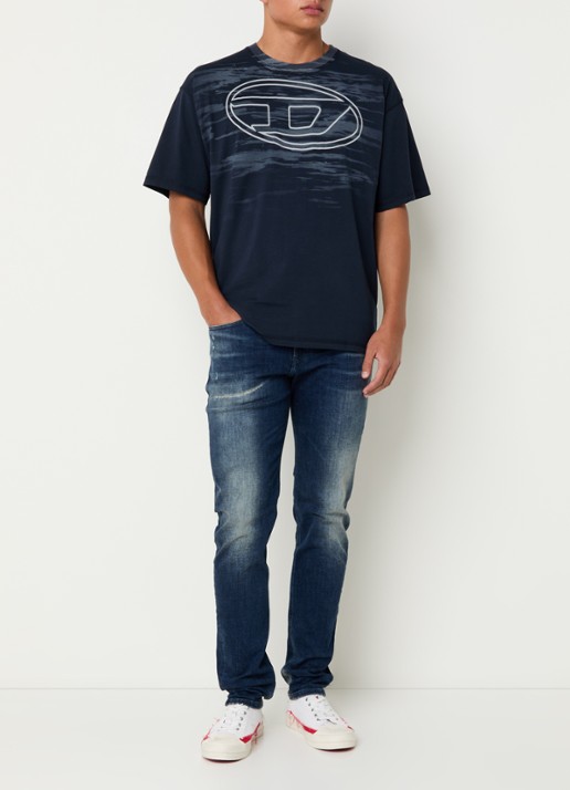 Diesel 1979 straight leg jeans met medium wassing - voorkant 2 indigo