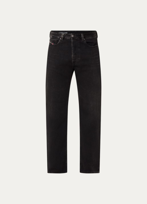 Diesel 1980 D-Eeper straight leg jeans met gekleurde wassing - voorkant antraciet