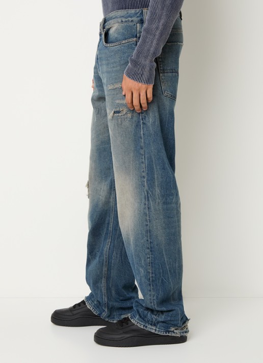 Diesel 1980 D-Eeper straight leg jeans met lichte wassing - detail 5 indigo