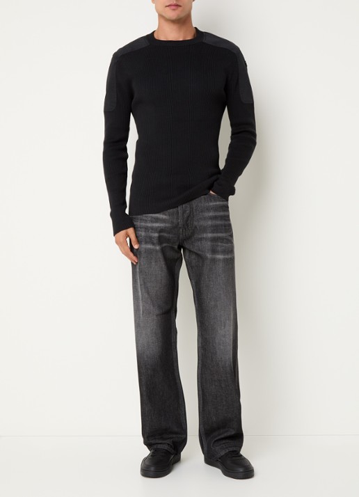 Diesel 1980 loose fit jeans met donkere wassing - voorkant 4 donkergrijs