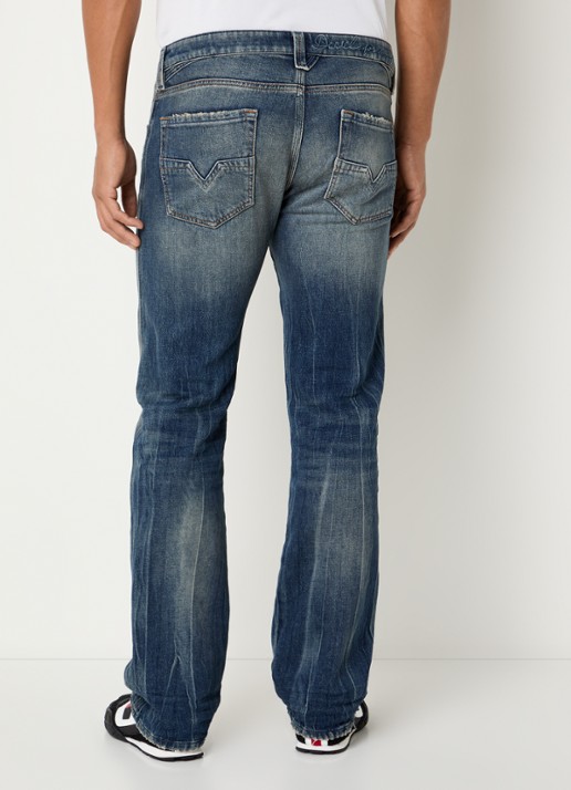 Diesel 1985 Larkee-Arc straight leg jeans met medium wassing - achterkant 5 indigo