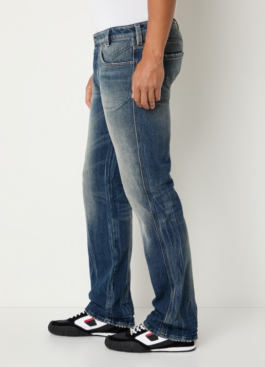 Diesel 1985 Larkee-Arc straight leg jeans met medium wassing - detail 2 indigo