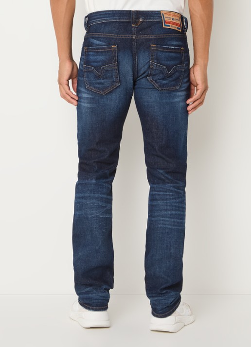 Diesel 1985 Larkee straight leg jeans met donkere wassing - achterkant indigo
