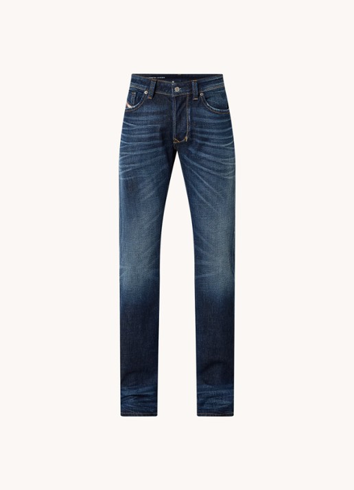 Diesel 1985 Larkee straight leg jeans met donkere wassing - voorkant 2 donkerblauw