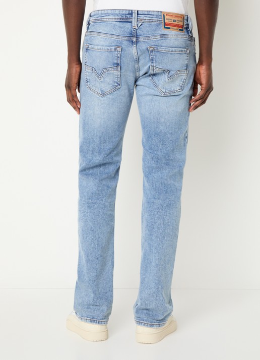 Diesel 1985 Larkee straight leg jeans met lichte wassing - achterkant indigo