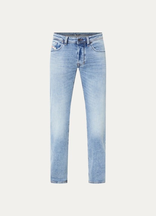 Diesel 1985 Larkee straight leg jeans met lichte wassing - voorkant 4 indigo