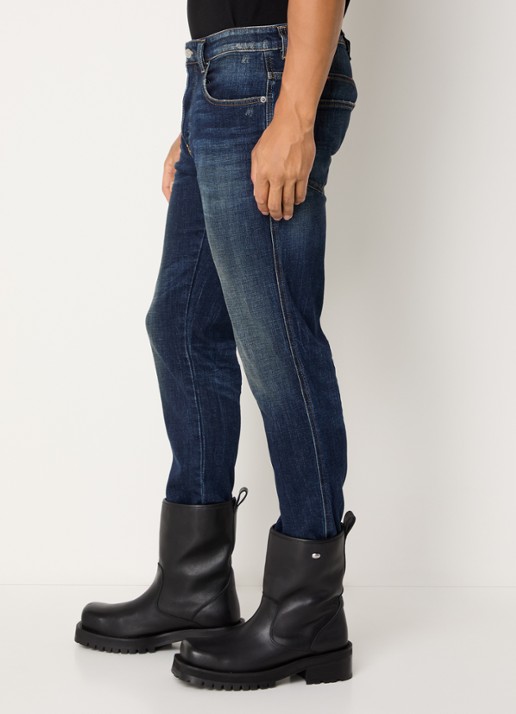 Diesel 1993 D-Vyl slim fit jeans met destroyed afwerking - detail 2 indigo