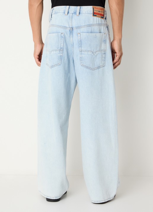 Diesel 1997 wide leg jeans met lichte wassing - achterkant indigo