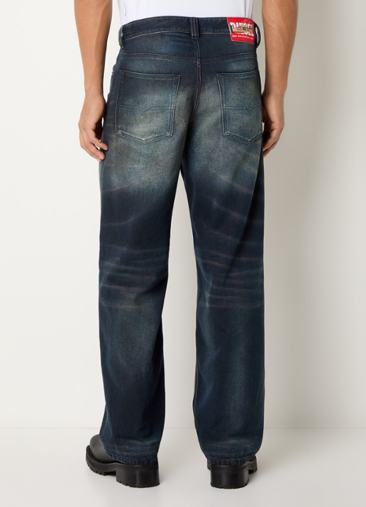Diesel 2001 D-MACRO loose fit jeans met donkere wassing - achterkant 5 indigo