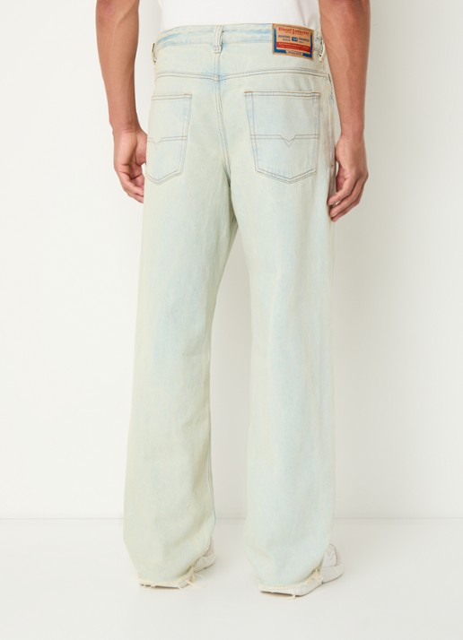 Diesel 2001 D-Macro straight leg jeans met lichte wassing - achterkant 3 jeans