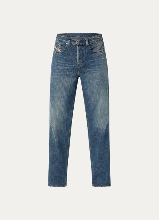 Diesel 2001 D-Macro straight leg jeans met medium wassing - voorkant indigo