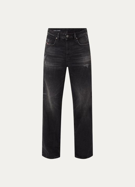 Diesel 2001 D-marco loose fit jeans met gekleurde wassing - voorkant 2 zwart